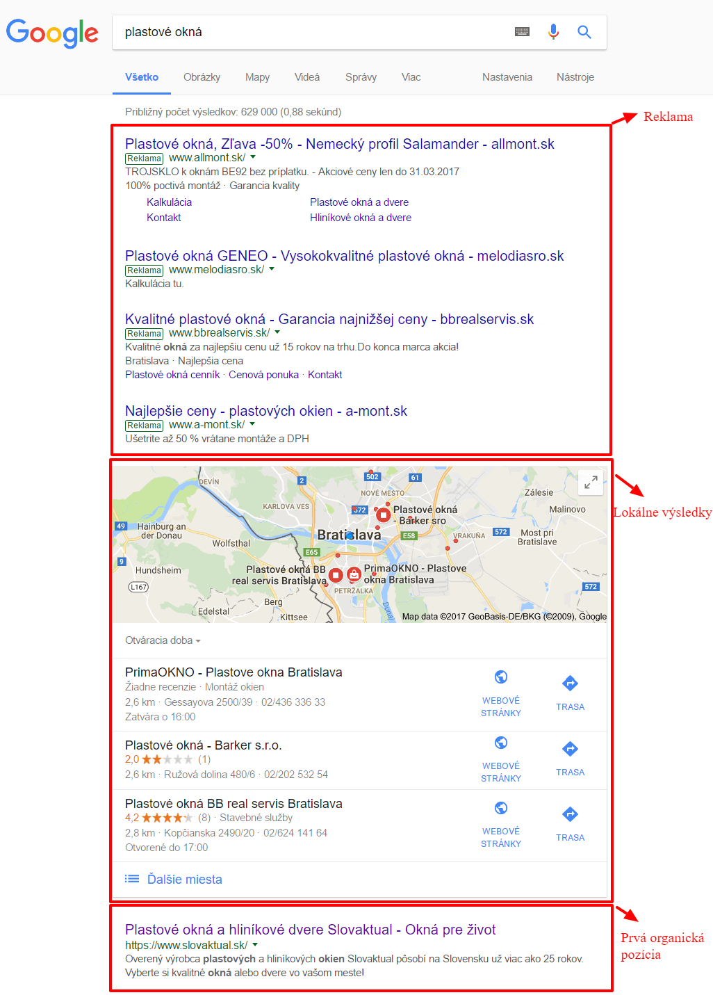 Lokálne výsledky vo vyhľadávaní Google (1)