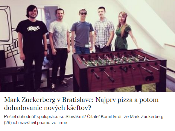 Mark Zuckerberg v Bratislave