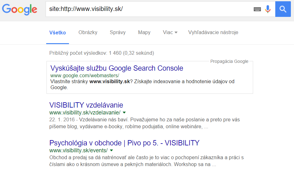 Site search v Google