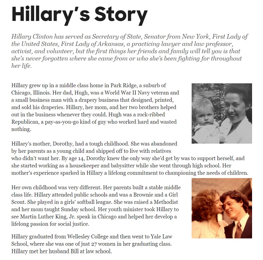 Životný príbeh Hillary Clinton