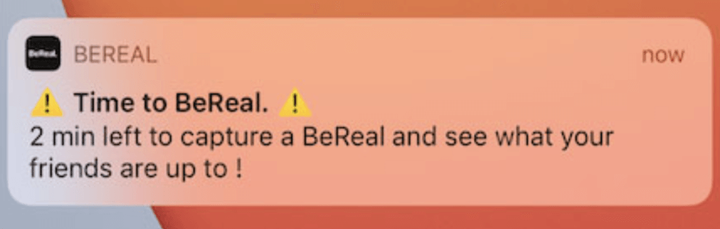 Notifikácia od BeReal