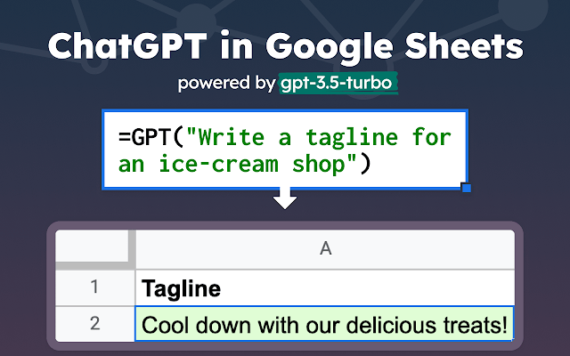 ChatGPT môžete využiť aj v Google Sheets