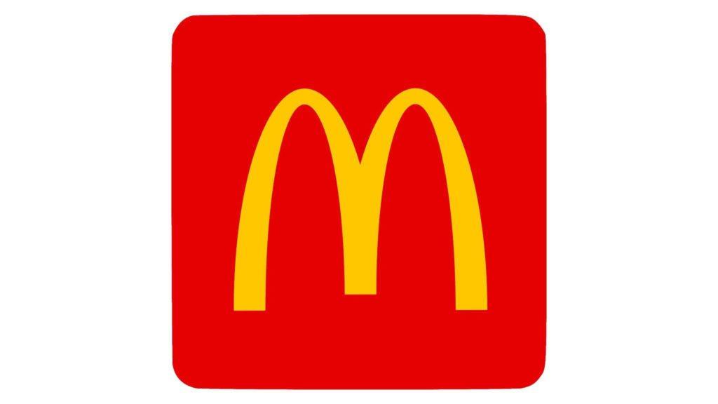 LOgo firmy McDonalds - veľké M žltej farby na červenom pozadí